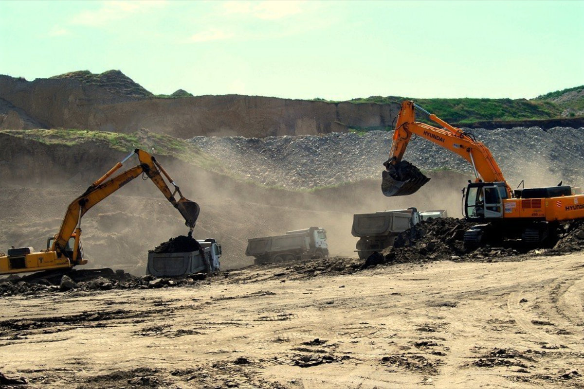 Coal and slag mining, Suvodol mine, Bitola.